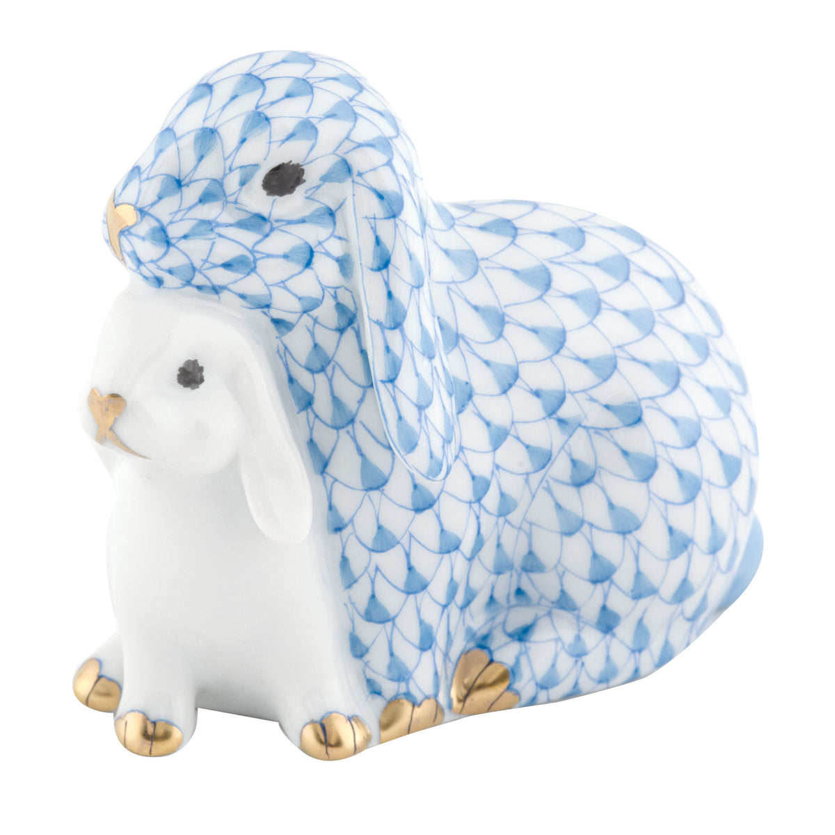 Cuddling Bunnies — Blue