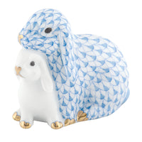 Cuddling Bunnies — Blue