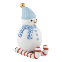 Skiing Snowman — Blue