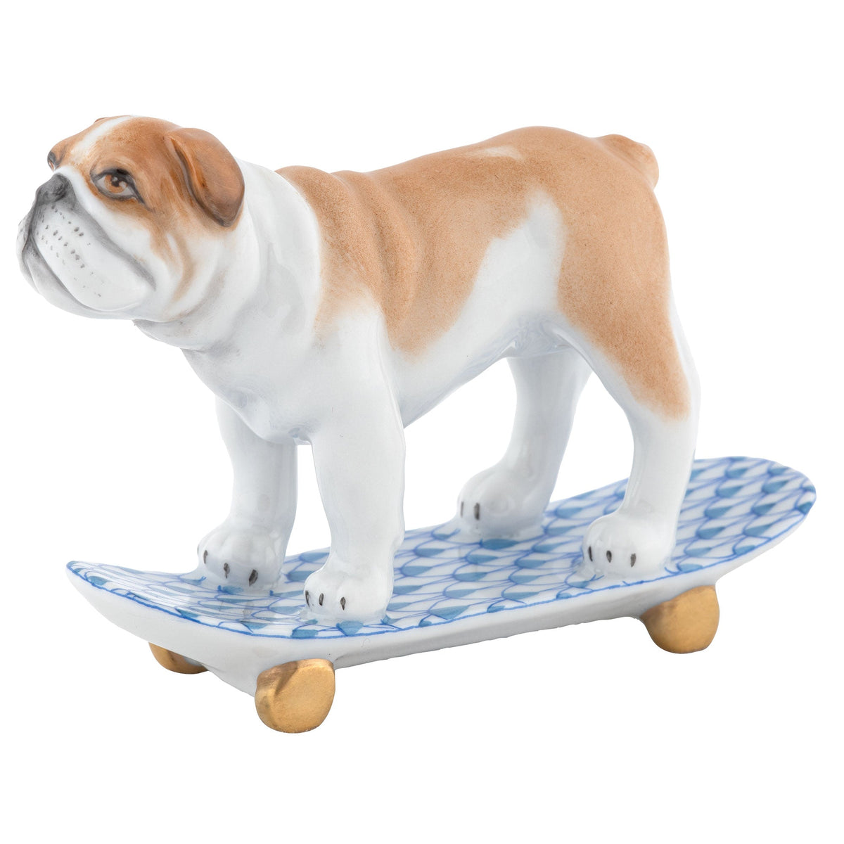Skateboarding Bulldog — Blue