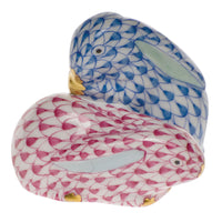 Pair of Rabbits — Blue & Raspberry