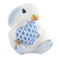 Bunny with Heart — White & Blue