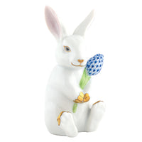 Blossom Bunny — White & Sapphire