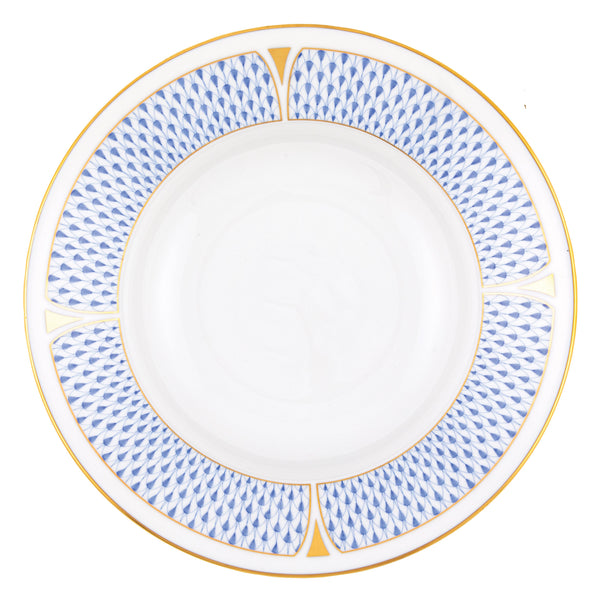 Art Deco Blue Rim Soup