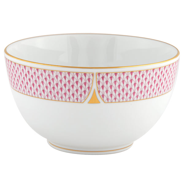 Art Deco Raspberry Round Bowl