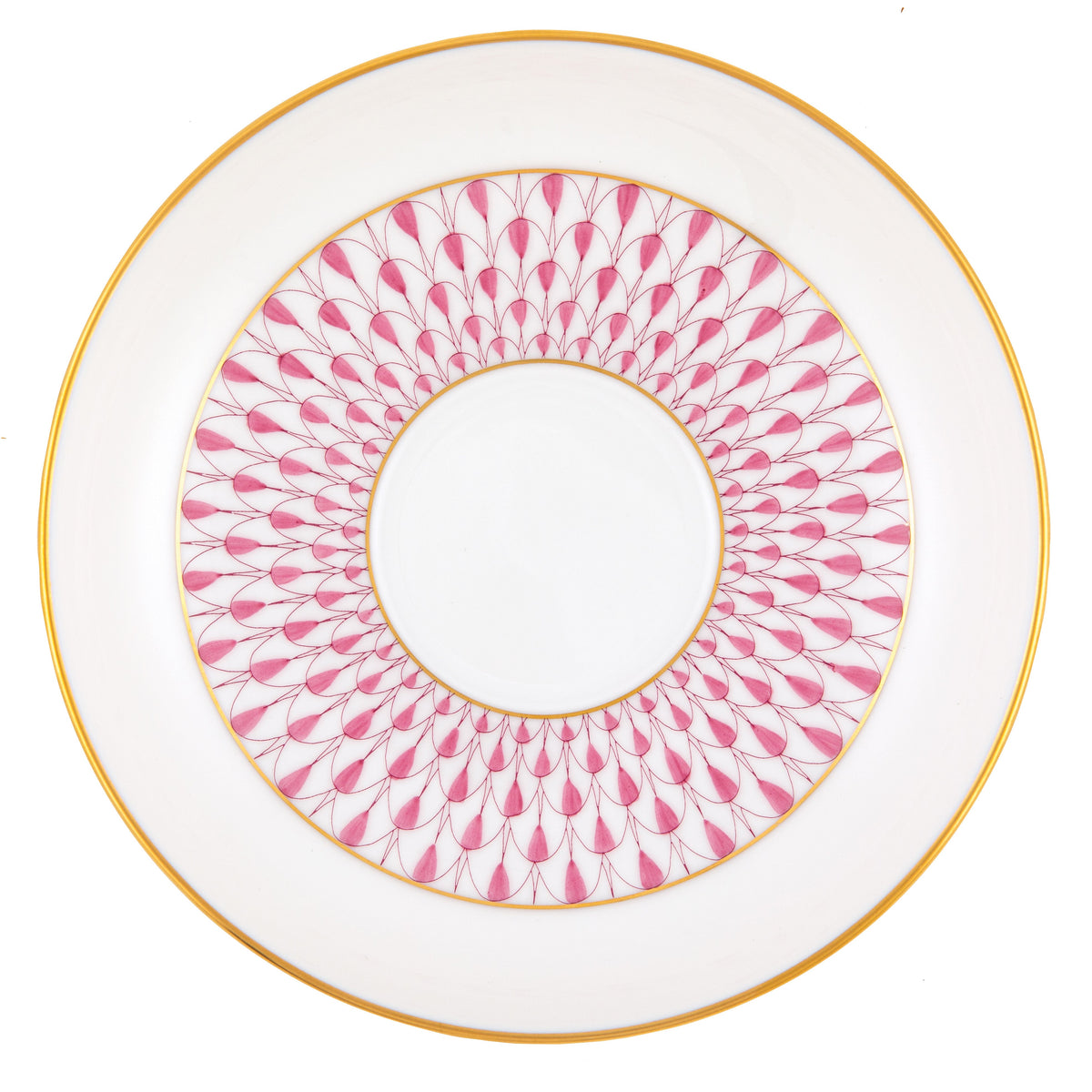 Art Deco Raspberry Tea Saucer