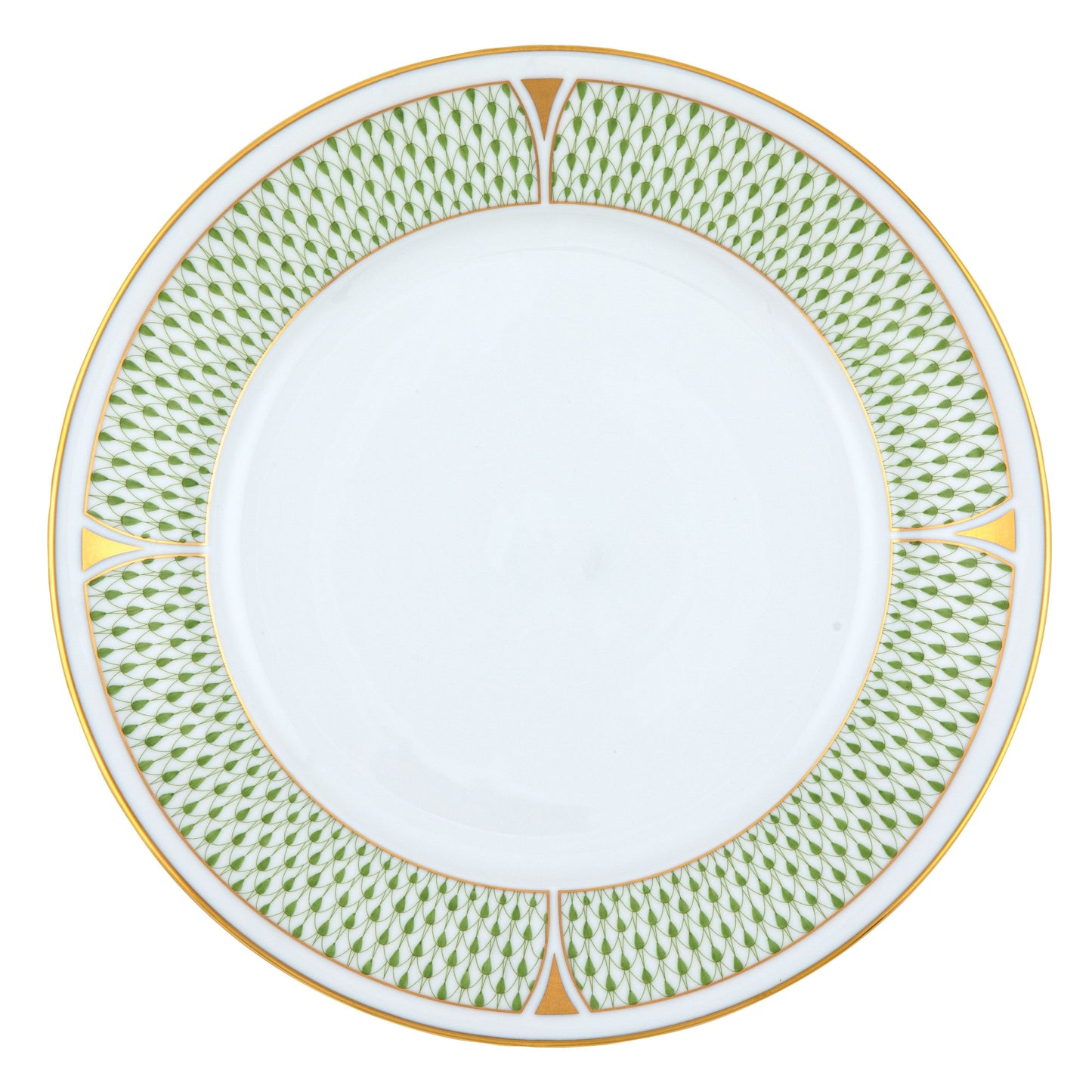Art Deco Dinner Plate in Green