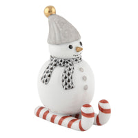 Skiing Snowman — Black