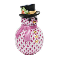 Snowman with Scarf — Raspberry