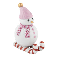 Skiing Snowman — Raspberry