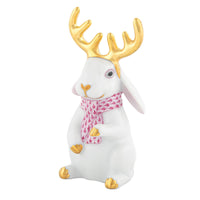 Reindeer Rabbit — White & Raspberry