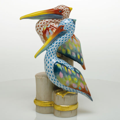 Herend Pelicans on Pier - Limited Edition