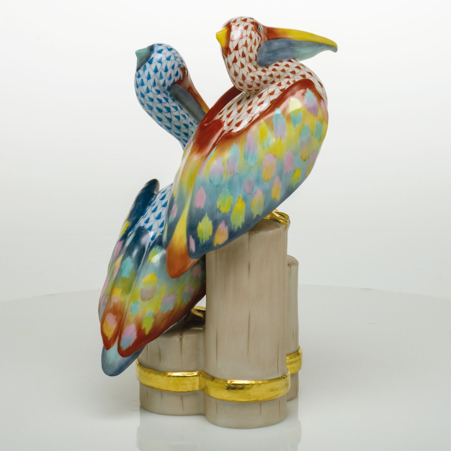 Herend Pelicans on Pier - Limited Edition