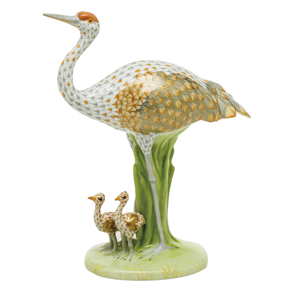 Sandhill Crane and Babies — Multicolor