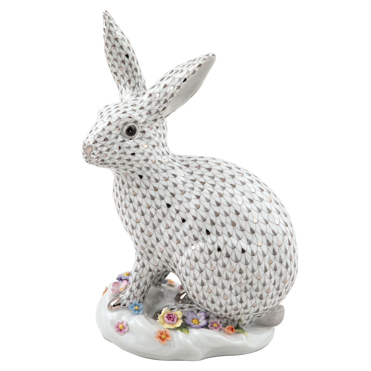 Rabbit with Applied Flowers — Multicolor