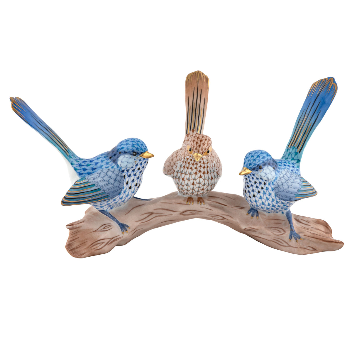 Trio of Splendid Fairywrens — Multicolor