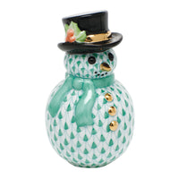 Snowman with Scarf — Green