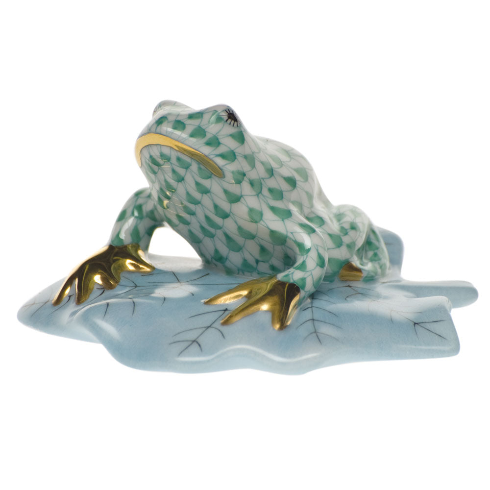 Frog On Lily Pad — Green