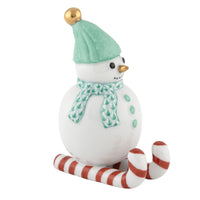 Skiing Snowman — Green