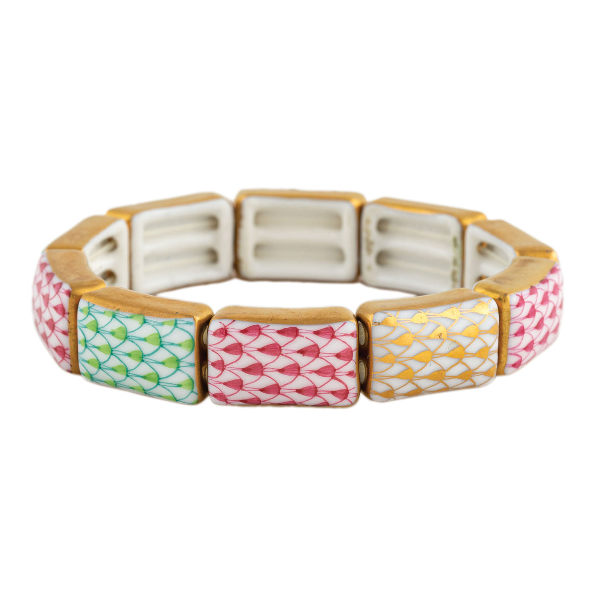 10 Link Bracelet — Keylime & Pink & Gold