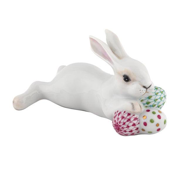 Lying Bunny with Eggs