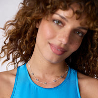 Julie Vos Sterling Valencia Delicate Station Necklace