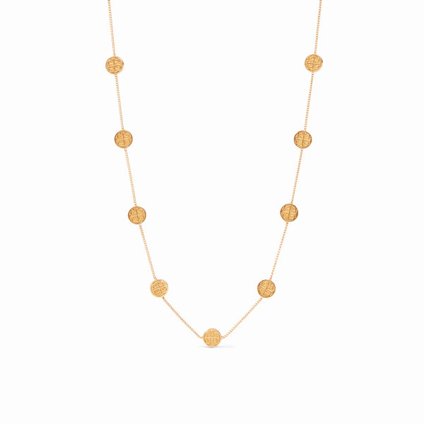 Gold Valencia Delicate Station Necklace
