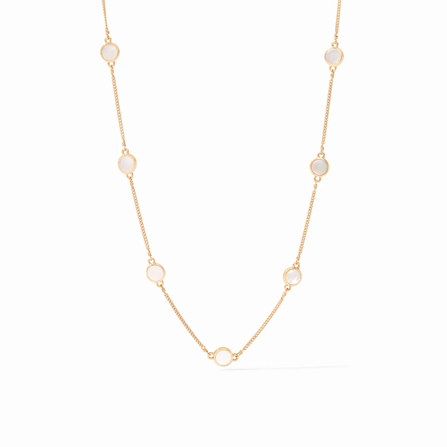 Mother of Pearl Valencia Delicate Station Necklace