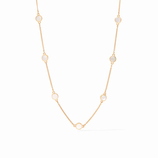 Mother of Pearl Valencia Delicate Station Necklace