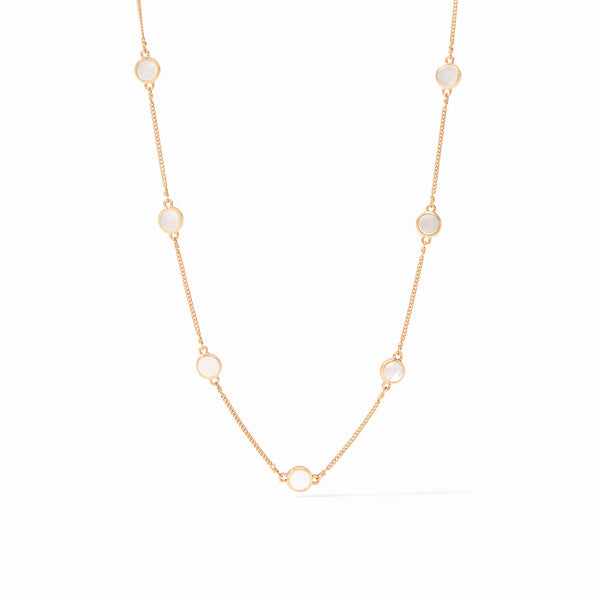 Mother of Pearl Valencia Delicate Station Necklace