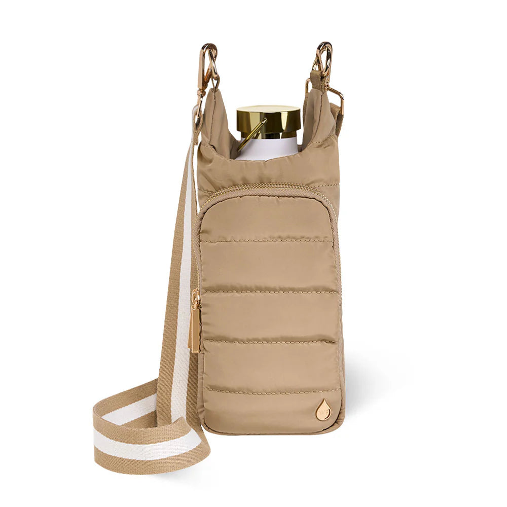 Khaki HydroBag® with Striped Strap