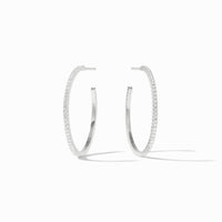 Julie Vos Sterling Windsor Hoop, Cubic Zirconia