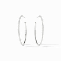Julie Vos Sterling Windsor Hoop, Cubic Zirconia