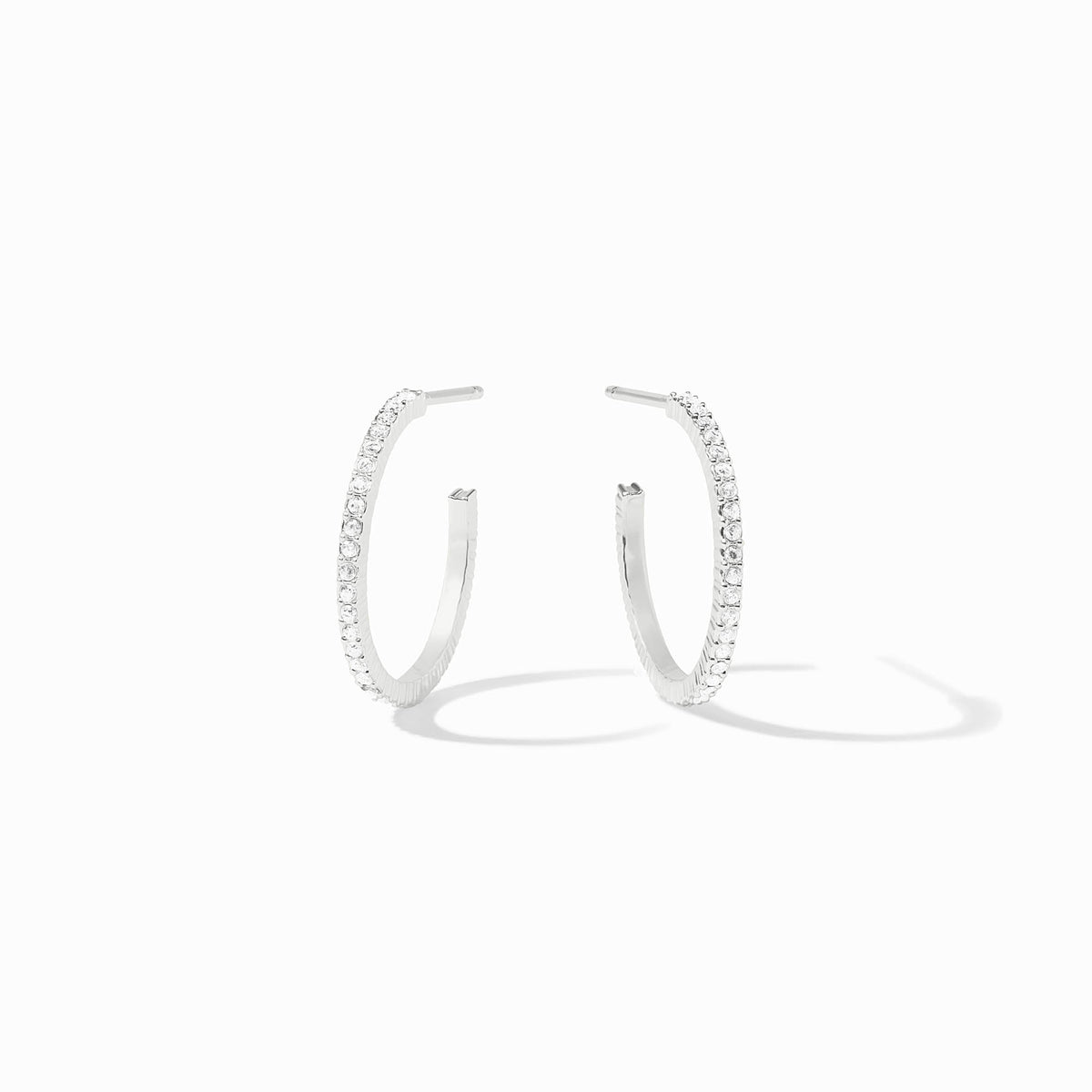 Julie Vos Sterling Windsor Hoop, Cubic Zirconia