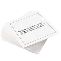 Dog Quotes - White Cotton Cocktail Napkins