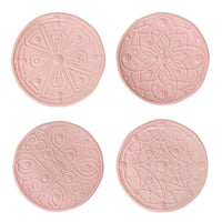 Jardins Du Monde Side/Cocktail Plate Assorted Set/4 - Blush