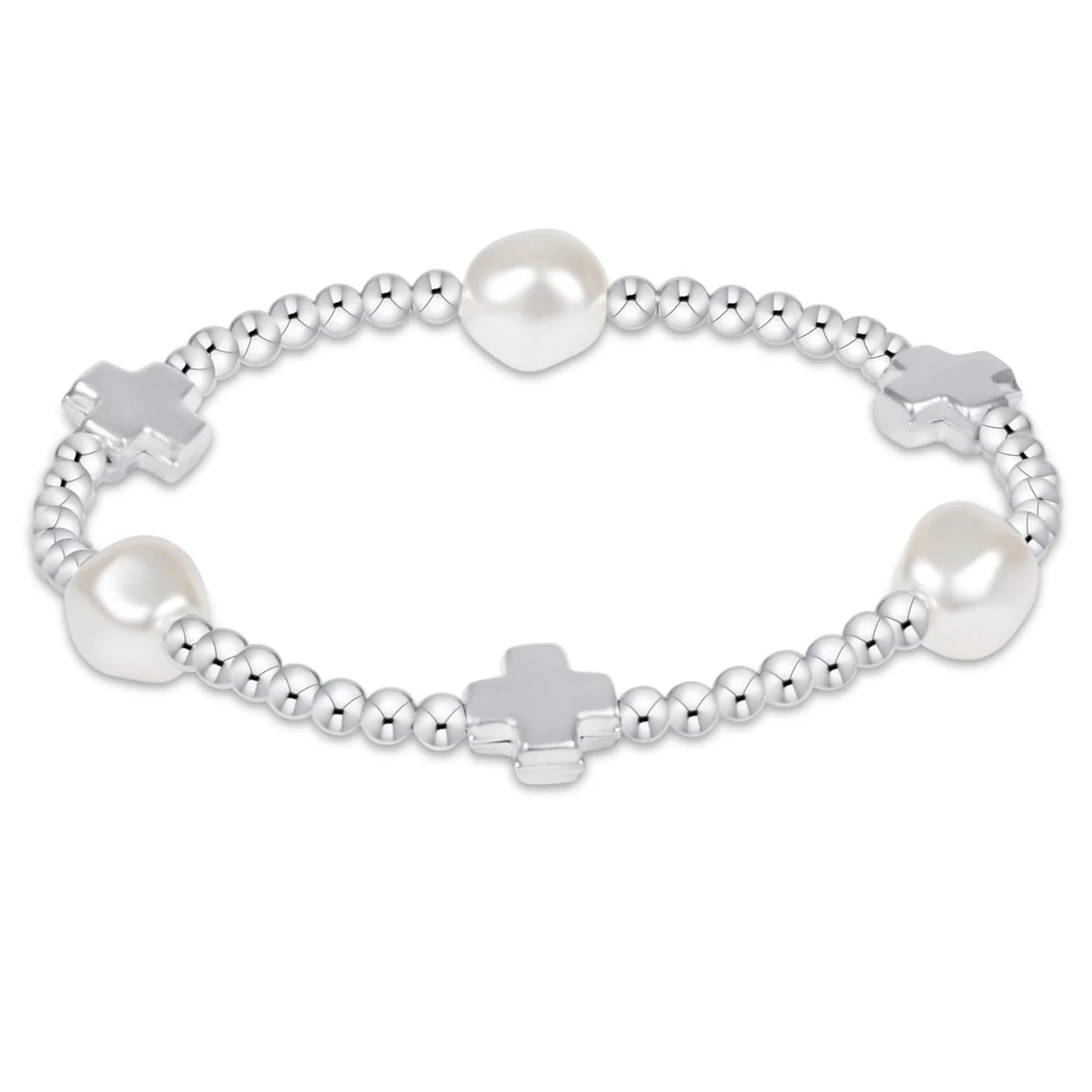 Signature Cross Admire Pearl 3mm Bead Bracelet