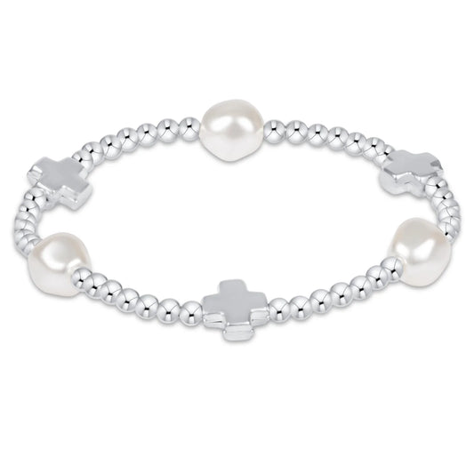 Signature Cross Admire Pearl 3mm Bead Bracelet