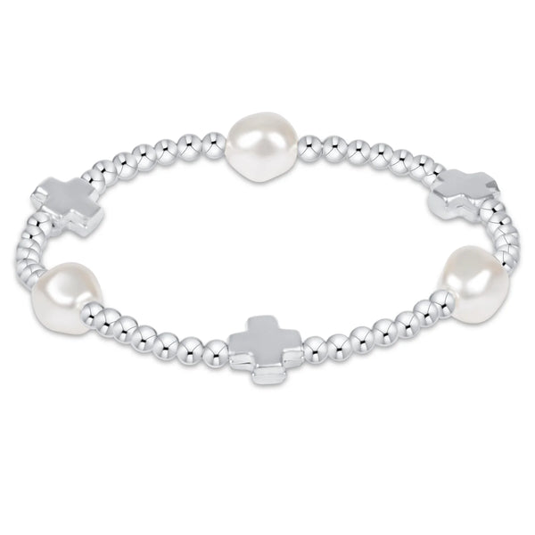 Signature Cross Admire Pearl 3mm Bead Bracelet