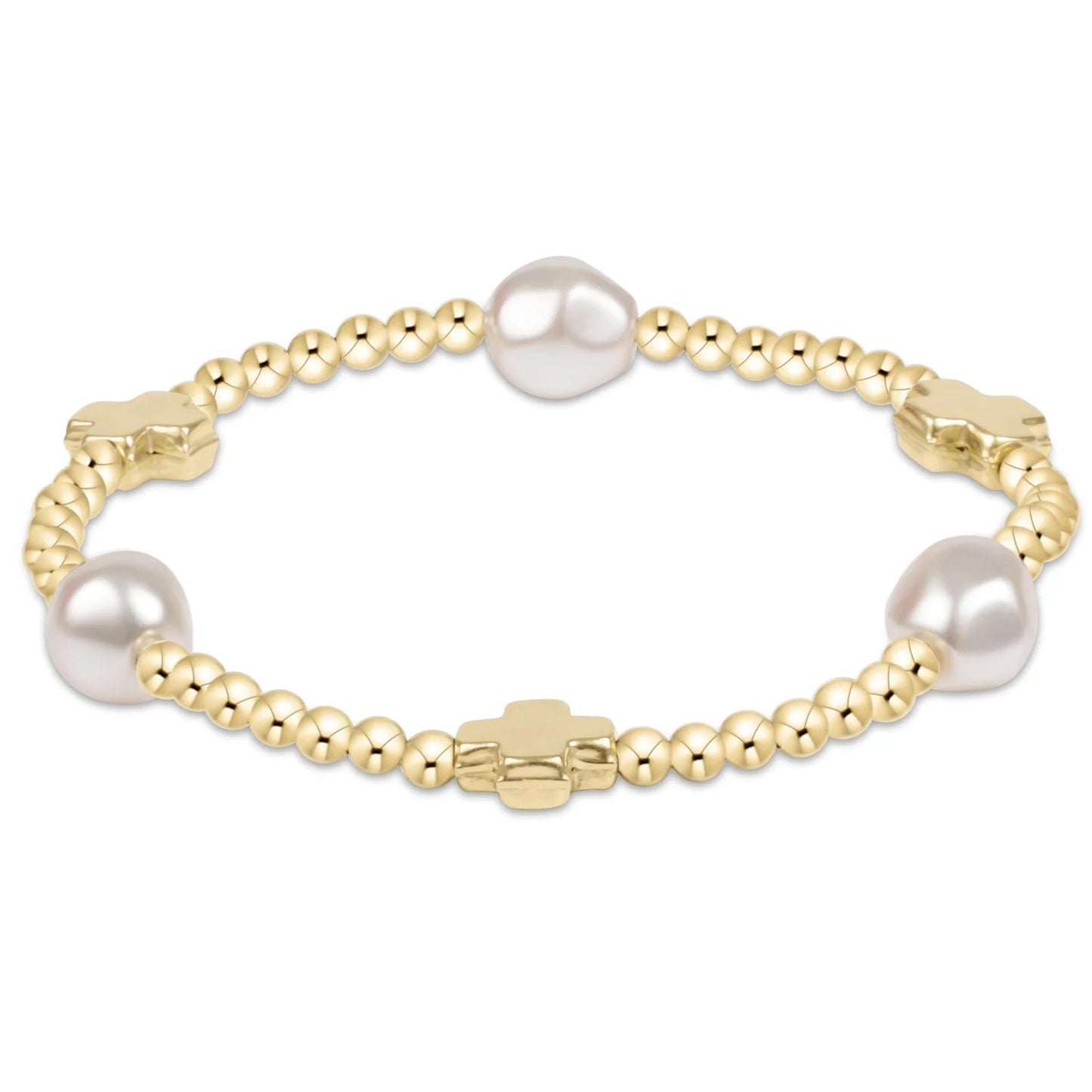 Signature Cross Admire Pearl 3mm Bead Bracelet