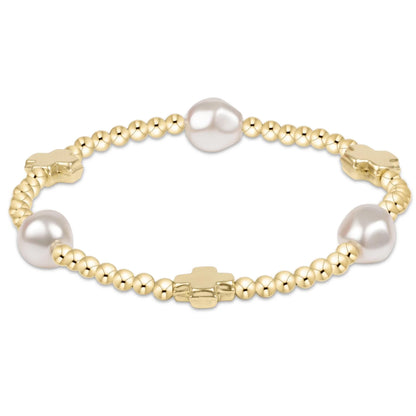 Signature Cross Admire Pearl 3mm Bead Bracelet
