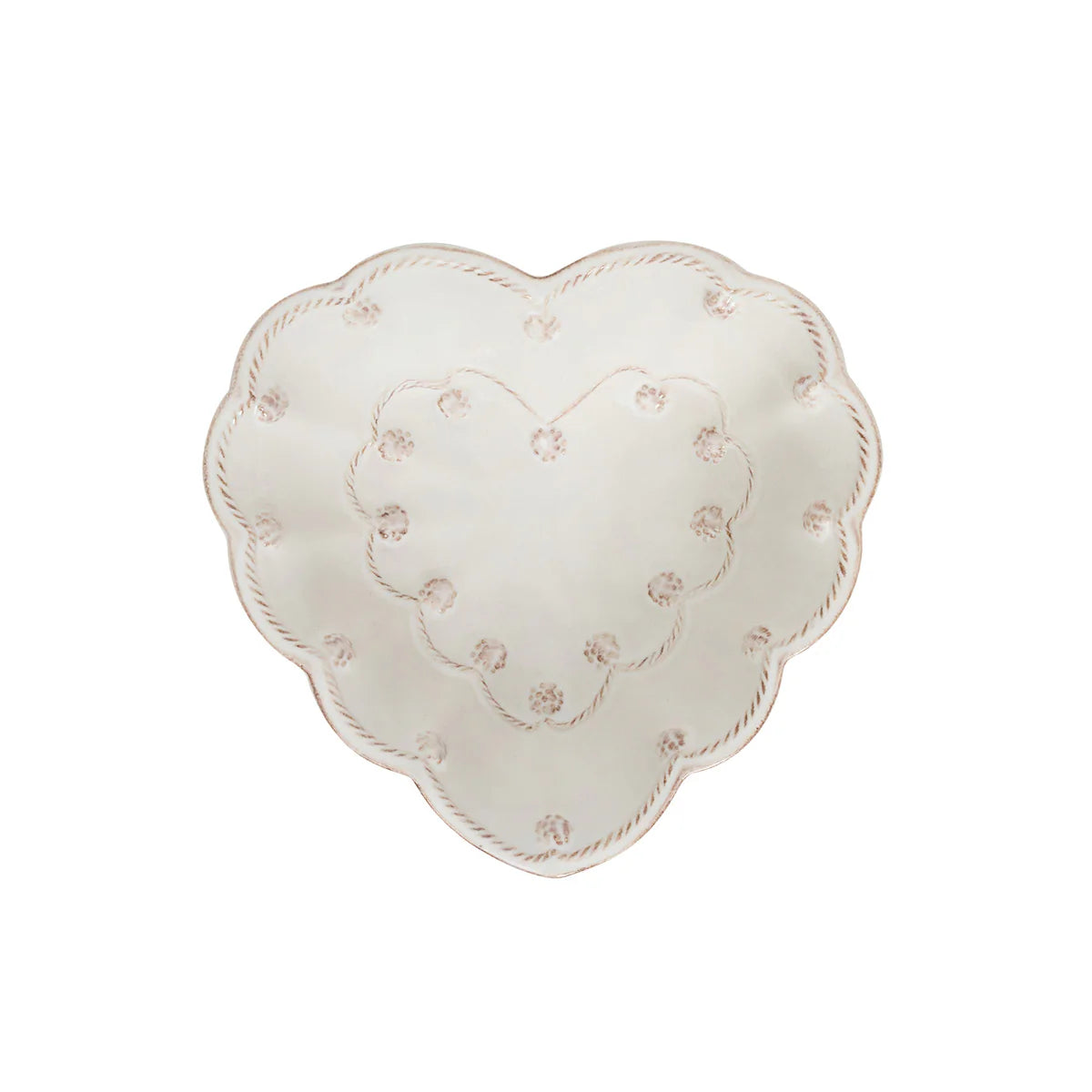 6.5" Heart Bowl - Whitewash