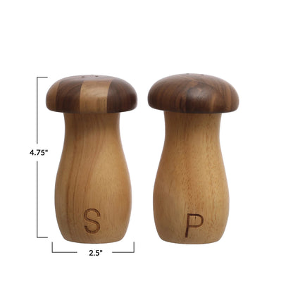 Mushroom Shaped Salt & Pepper Shakers