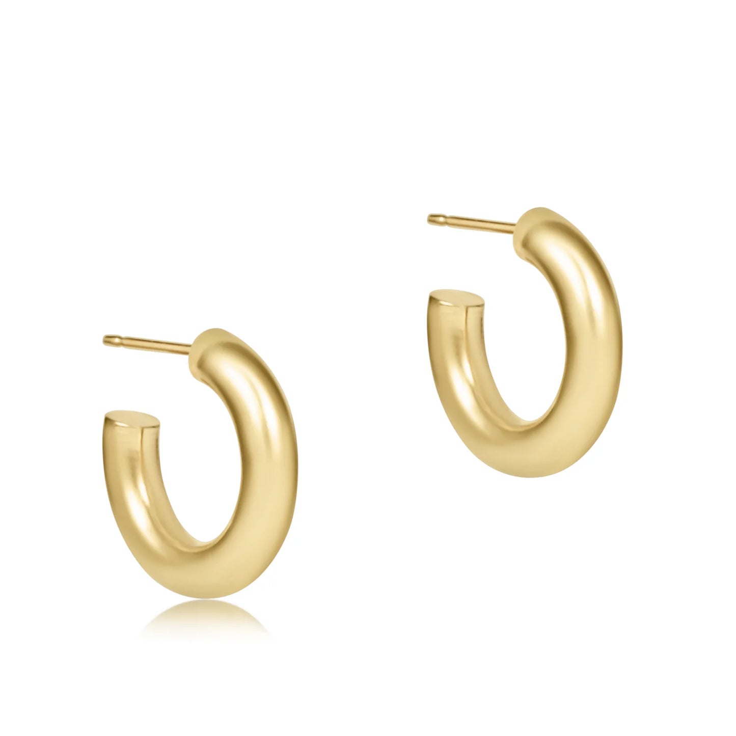 round gold 0.5" post hoop