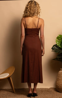 Convertible  Barcelona Dress - Brown