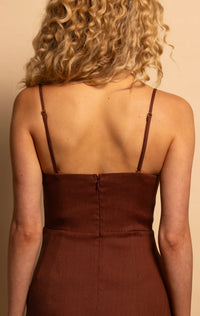 Convertible  Barcelona Dress - Brown