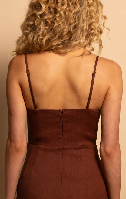 Convertible  Barcelona Dress - Brown