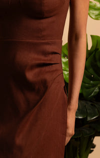 Convertible  Barcelona Dress - Brown