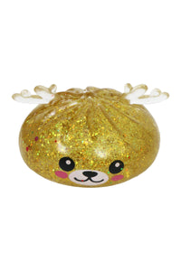 3D Christmas Reindeer Glitter Sugar Maltose Dumpling Squishy