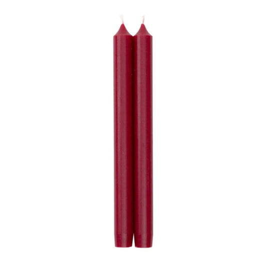 Straight Taper 10" Candles in Cranberry